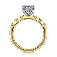 Gabriel & Co 8X6.3 Engagement Ring 14K Gold Starlight ER16530G7M44JJ