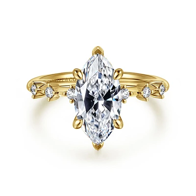 Gabriel & Co 13X6.5 Engagement Ring 14K Yellow Gold Starlight ER16530M8Y44JJ