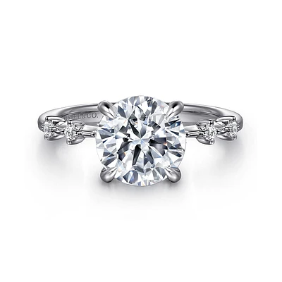 Gabriel & Co 9 Engagement Ring 14K White Gold Starlight ER16530R12W44JJ