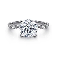 Gabriel & Co 9 Engagement Ring 14K White Gold Starlight ER16530R12W44JJ