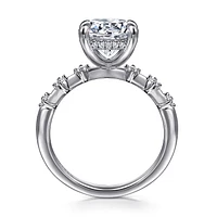 Gabriel & Co 9 Engagement Ring 14K White Gold Starlight ER16530R12W44JJ