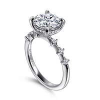 Gabriel & Co 9 Engagement Ring 14K White Gold Starlight ER16530R12W44JJ