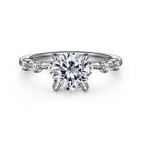 Gabriel & Co 7.4 Engagement Ring 14K White Gold Starlight ER16530R6W44JJ