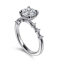 Gabriel & Co 7.4 Engagement Ring 14K White Gold Starlight ER16530R6W44JJ