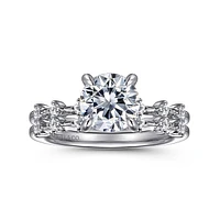 Gabriel & Co 7.4 Engagement Ring 14K White Gold Starlight ER16530R6W44JJ