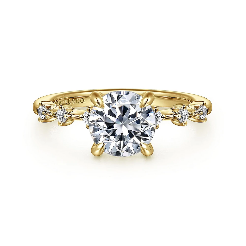Gabriel & Co 7.4 Engagement Ring 14K Yellow Gold Starlight ER16530R6Y44JJ