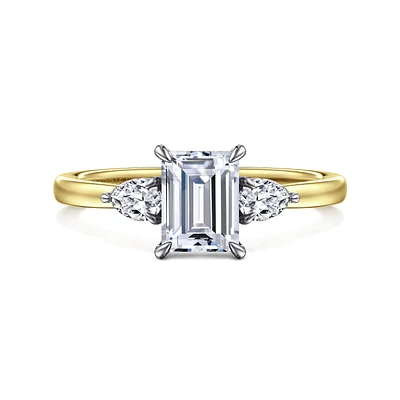Gabriel & Co 6.5X5 Engagement Ring 14K Gold Contemporary ER16551E4M44JJ