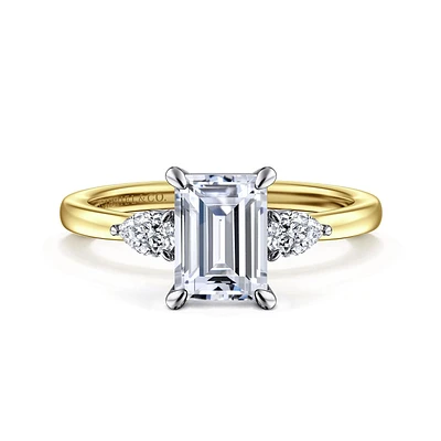 Gabriel & Co 7.5X5.5 Engagement Ring 14K Gold Contemporary ER16551E6M44JJ