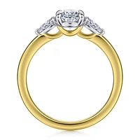 Gabriel & Co 8X5.5 Engagement Ring 14K Gold Contemporary ER16551O4M44JJ
