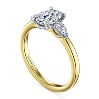 Gabriel & Co 8X5.5 Engagement Ring 14K Gold Contemporary ER16551O4M44JJ