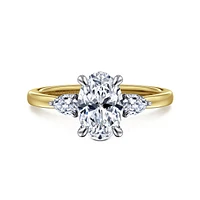 Gabriel & Co 9X6 Engagement Ring 14K Gold Contemporary ER16551O6M44JJ