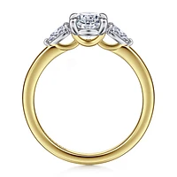 Gabriel & Co 9X6 Engagement Ring 14K Gold Contemporary ER16551O6M44JJ