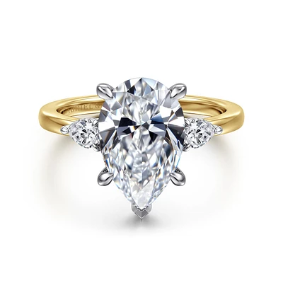 Gabriel & Co 12.5X8 Engagement Ring 14K Gold Contemporary ER16551P12M44JJ