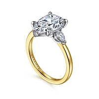 Gabriel & Co 12.5X8 Engagement Ring 14K Gold Contemporary ER16551P12M44JJ