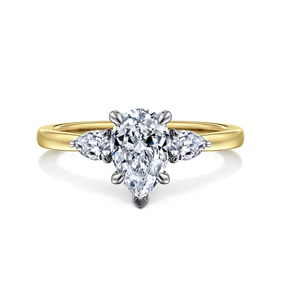 Gabriel & Co 8.5X5.5 Engagement Ring 14K Gold Contemporary ER16551P4M44JJ