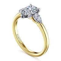 Gabriel & Co 8.5X5.5 Engagement Ring 14K Gold Contemporary ER16551P4M44JJ