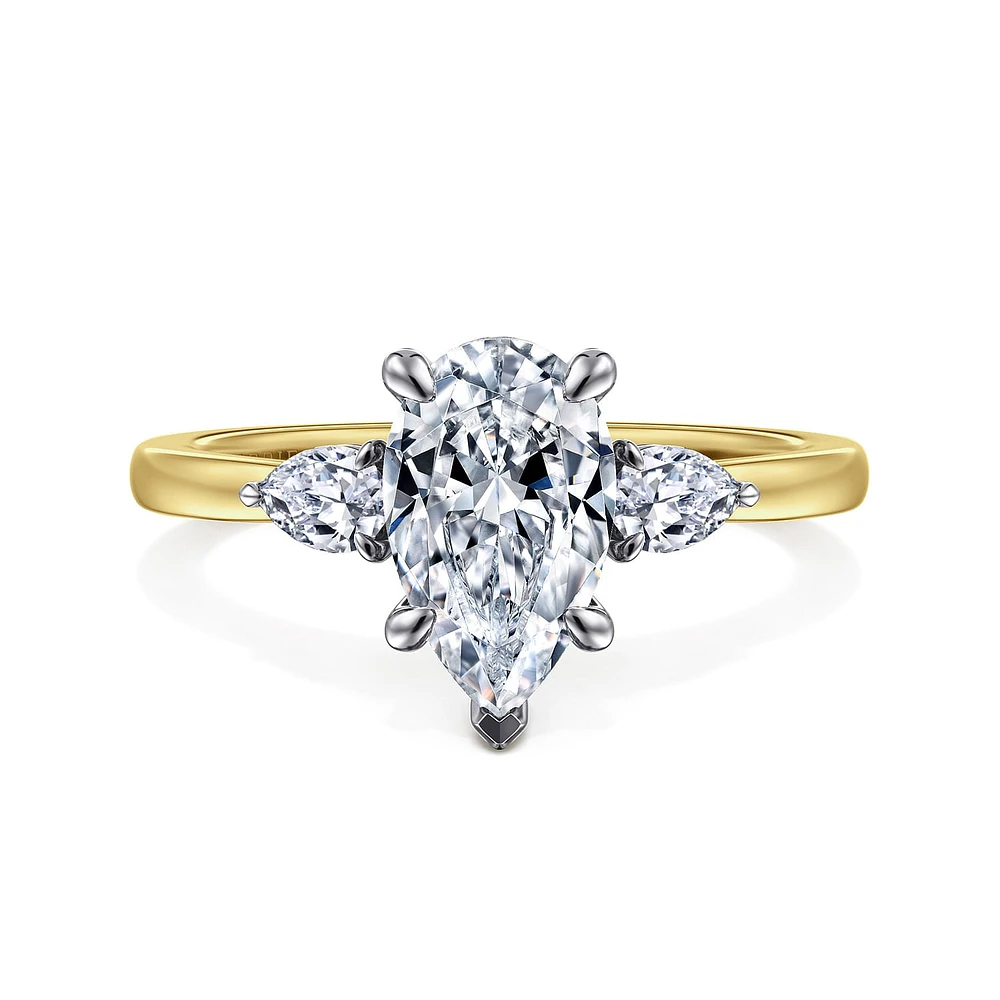 Gabriel & Co 10X6 Engagement Ring 14K Gold Contemporary ER16551P6M44JJ