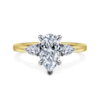 Gabriel & Co 10X6 Engagement Ring 14K Gold Contemporary ER16551P6M44JJ