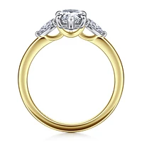 Gabriel & Co 10X6 Engagement Ring 14K Gold Contemporary ER16551P6M44JJ