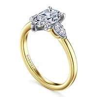 Gabriel & Co 10X6 Engagement Ring 14K Gold Contemporary ER16551P6M44JJ