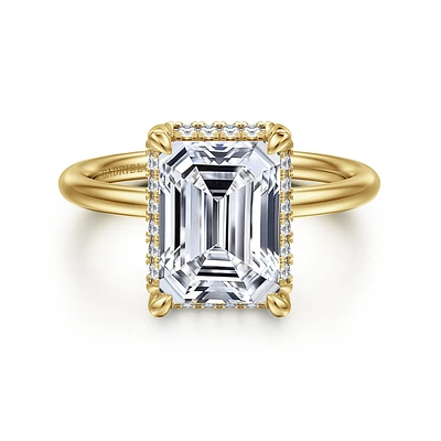 Gabriel & Co 9.5X7 Engagement Ring 14K Yellow Gold Contemporary ER16565E12Y44JJ
