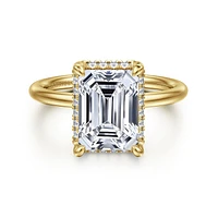 Gabriel & Co 9.5X7 Engagement Ring 14K Yellow Gold Contemporary ER16565E12Y44JJ