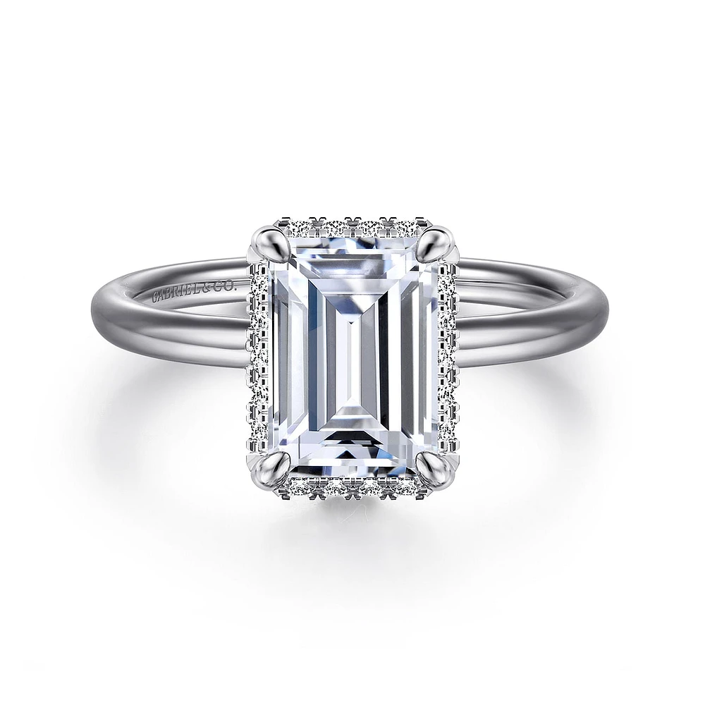 Gabriel & Co 8.5X6 Engagement Ring 14K White Gold Contemporary ER16565E8W44JJ