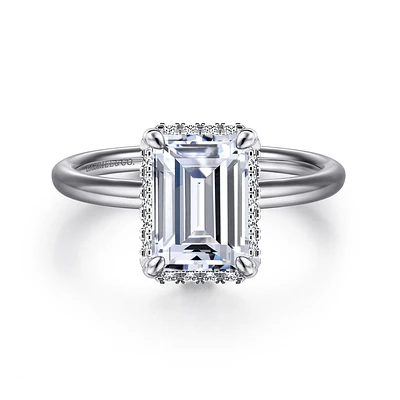 Gabriel & Co 8.5X6 Engagement Ring 14K White Gold Contemporary ER16565E8W44JJ