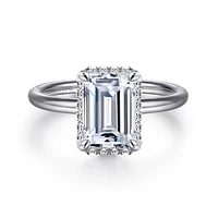 Gabriel & Co 8.5X6 Engagement Ring 14K White Gold Contemporary ER16565E8W44JJ