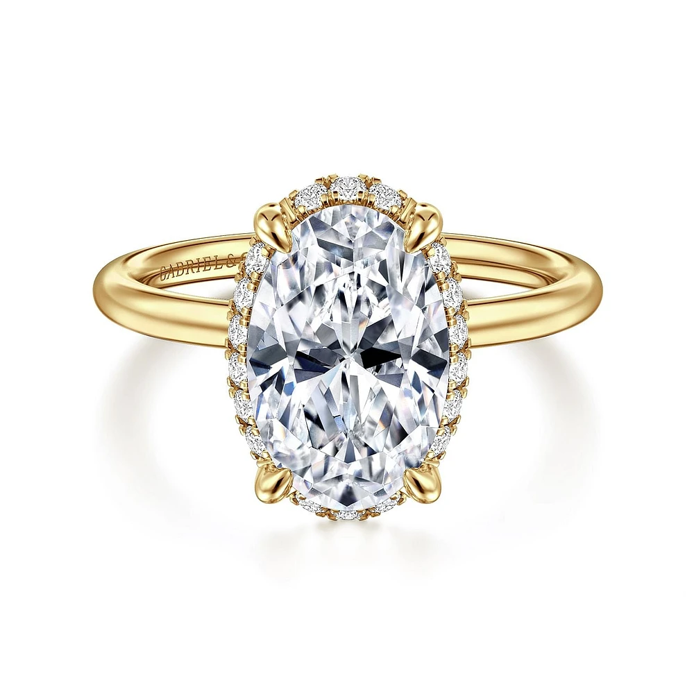 Gabriel & Co 11.5X7.5 Engagement Ring 14K Yellow Gold Contemporary ER16565O12Y44JJ