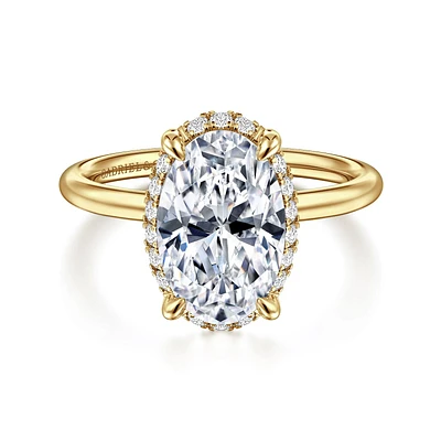 Gabriel & Co 11.5X7.5 Engagement Ring 14K Yellow Gold Contemporary ER16565O12Y44JJ