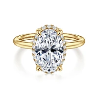 Gabriel & Co 11.5X7.5 Engagement Ring 14K Yellow Gold Contemporary ER16565O12Y44JJ