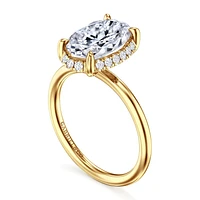 Gabriel & Co 11.5X7.5 Engagement Ring 14K Yellow Gold Contemporary ER16565O12Y44JJ