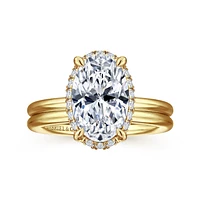 Gabriel & Co 11.5X7.5 Engagement Ring 14K Yellow Gold Contemporary ER16565O12Y44JJ