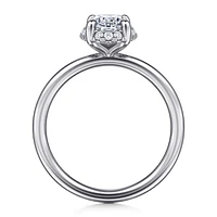 Gabriel & Co 9X6 Engagement Ring 14K White Gold Contemporary ER16565O6W44JJ