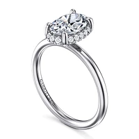 Gabriel & Co 9X6 Engagement Ring 14K White Gold Contemporary ER16565O6W44JJ