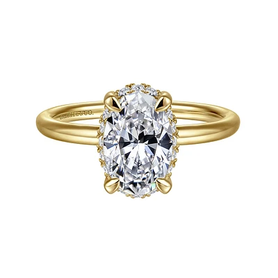 Gabriel & Co 9X6 Engagement Ring 14K Yellow Gold Contemporary ER16565O6Y44JJ