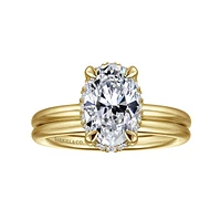 Gabriel & Co 9X6 Engagement Ring 14K Yellow Gold Contemporary ER16565O6Y44JJ