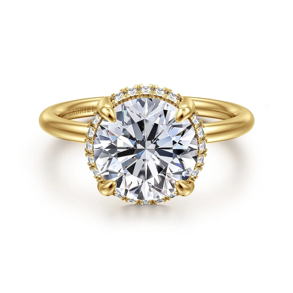 Gabriel & Co 9 Engagement Ring 14K Yellow Gold Contemporary ER16565R12Y44JJ