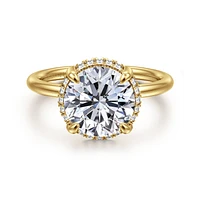 Gabriel & Co 9 Engagement Ring 14K Yellow Gold Contemporary ER16565R12Y44JJ