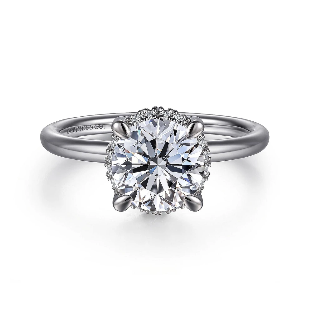 Gabriel & Co 7.4 Engagement Ring 14K White Gold Contemporary ER16565R6W44JJ
