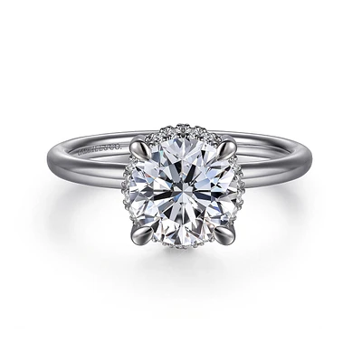 Gabriel & Co 7.4 Engagement Ring 14K White Gold Contemporary ER16565R6W44JJ