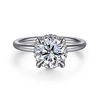 Gabriel & Co 7.4 Engagement Ring 14K White Gold Contemporary ER16565R6W44JJ