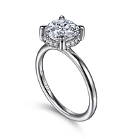 Gabriel & Co 7.4 Engagement Ring 14K White Gold Contemporary ER16565R6W44JJ