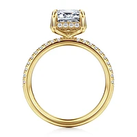 Gabriel & Co 9X6.5 Engagement Ring 14K Yellow Gold Contemporary ER16566E10Y44JJ