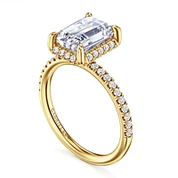 Gabriel & Co 9X6.5 Engagement Ring 14K Yellow Gold Contemporary ER16566E10Y44JJ