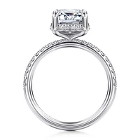 Gabriel & Co 9.5X7 Engagement Ring 14K White Gold Contemporary ER16566E12W44JJ