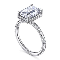 Gabriel & Co 9.5X7 Engagement Ring 14K White Gold Contemporary ER16566E12W44JJ