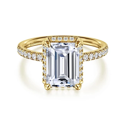 Gabriel & Co 9.5X7 Engagement Ring 14K Yellow Gold Contemporary ER16566E12Y44JJ