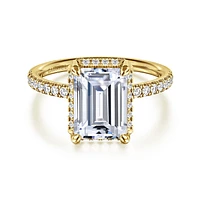 Gabriel & Co 9.5X7 Engagement Ring 14K Yellow Gold Contemporary ER16566E12Y44JJ